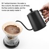 550ml Stainless Steel Long Gooseneck Coffee Pot Kettle with Lid