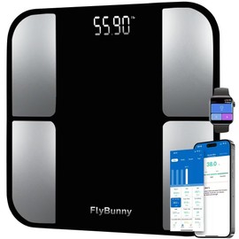 Digital Smart Body Weight Scale - Large Display Bathroom Digital Weighing Scale with BMI, Body Fat, Muscle Mass, Accurate Bluetooth Home User Health Equipment Sync Apps