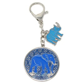 juanxian Feng Shui Anti Robbery Amulet with Blue Rhino&Elephant W4138