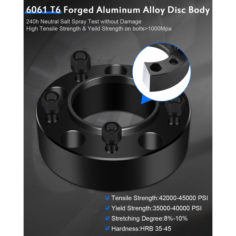ECCPP 4PCS 5x150mm hubcentric Wheel Spacers 5 Lug 2 inch