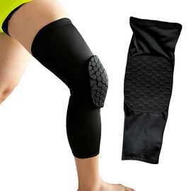2 Piezas, Rodilleras Deportivas, Rodilleras Anticolisión de Compresión Antideslizante para Niños Adultos, Rodilla Protector para Correr, Gym, Basquetbol, Voleibol, Baloncesto (Negro, Large)