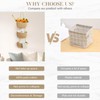 TeoKJ Over the Door Hanging Basket, 3-Tier Woven Cotton Wall-Mounted