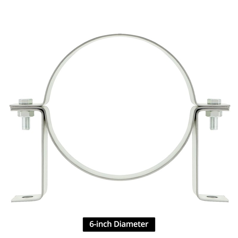 QWORK 6 Inch B Vent Wall Strap Round Gas Vent