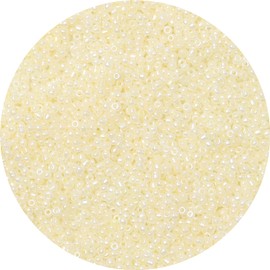 Yholin 5000pcs 3mm 8/0 Yellow Beige Glass Round Craft Beads with Tweezers
