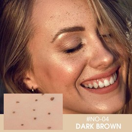 Freckle Pen - Freckle Makeup Pen Waterproof Long-Lasting Soft Spot Pen For Natural Like-real/Sun-kissed Makeup(Dark Brown 04)