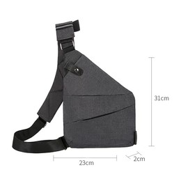 AIMALL Waterproof Anti-Theft Shoulder Chest Bag for Men, Canvas Left/Right Sling Pocket, Travel Daypack for Phone, Tablet, Hiking, Cycling, Walking