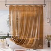 AmazerBath Long Shower Curtain Liner, 100% EVA Soft Clear Amber