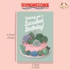 PEONYNFOX Wishing You A Succulent Birthday Card for Cactus Lovers