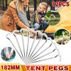 12PCS Tent Pegs Steel Ground Camping Stakes Outdoor Nail 6mm