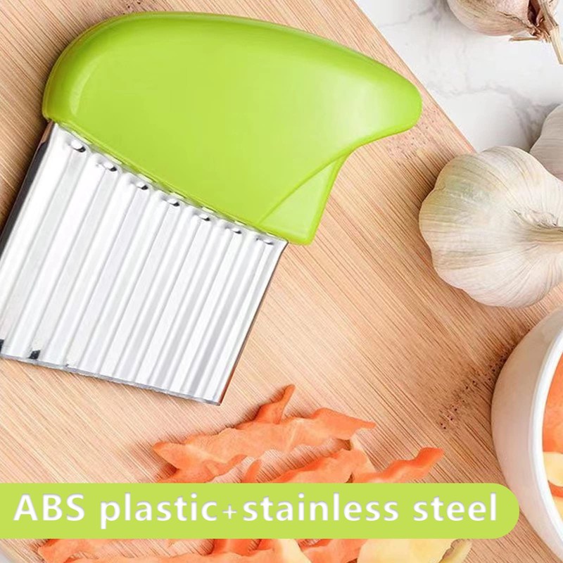 Lumeiy Vegetable Slicer Stainless Steel Chip Wave Cutter (Green)