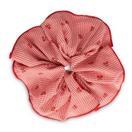 SXQLYH Scrunchie Hair Scrunchie Made of Checked Fabric, Braid Band, Soft, Comfortable, Large Hair Scrunchie, Elastic Band, 18 cm, Scrunchies, Ponytail Holder, Hair Bobble for Women, Thick Long Hair