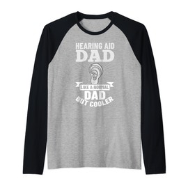 Hearing Aid Ear Disability Support Deaf Awareness Raglan Baseball Tee
