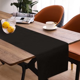 Waterproof Table Runner, Table Runners Modern, Table Runners Decorative Waterproof, Table Runners Outdoor, Waterproof Table Runners Modern for Kitchen Dining Room Party (40*140 cm, Black)
