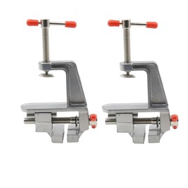 Mini Table Clamp,2PCS Small Bench Vice,Multifunctional Bench Vise,Portable Work Bench Vise,Aluminium Alloy Fixed Clip for Woodworking