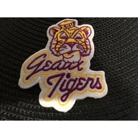 LSU TIGERS vintage iron on embroidered patch 3.5" x 3”