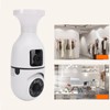 Light Bulb Security Cameras Motion Detection Dual Lens Light Socket