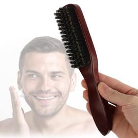 Hair Brush, Wooden Boar Bristle Brush, Bristle Hair Brushes for Women, Men, Children for Detangling & Styling, Men's Beard Brush, for Thin Natural Soft Fine Hair