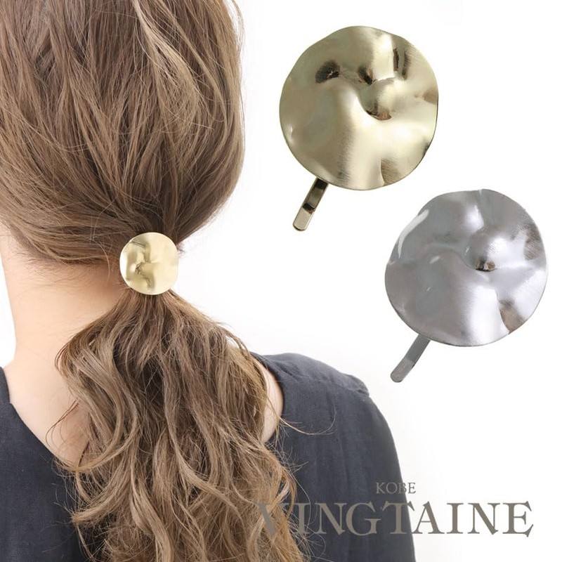 VINGTAINE H7164-S- Wave Plate Hair Cuff, Pony Hook, Hair Hook,