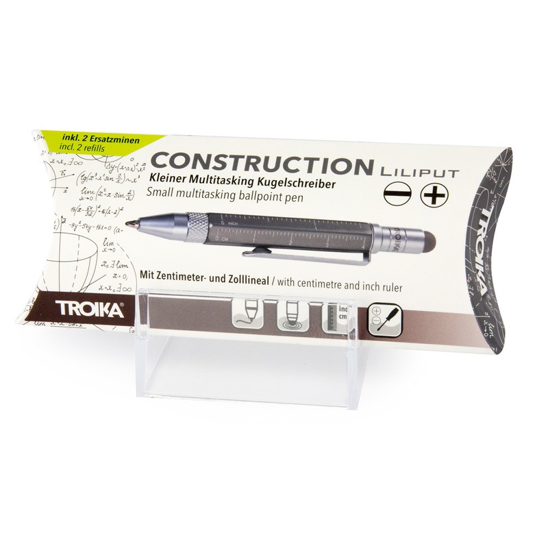 TROIKA Construction Liliput – PIP25/TI - Multitasking Ballpoint Pen (Small)