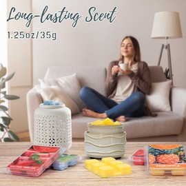 LA BELLEFÉE Scented Wax Melts, Soy Wax Cubes, 6-Pack, Mint, Watermelon, Strawberry, Mango, Passion Fruit, Pineapple