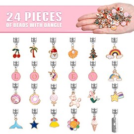 Kit de fabricación de pulseras para niñas, artes y manualidades para niños de 8 a 12 años, juguetes para niñas de 6 a 8 años, kit de fabricación de joyas para niñas de 8 a 12 años, regalos para niñas