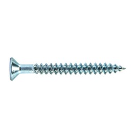 RIKA TWSR015 7 x 1 1/2in Twin-Thread CSK BZP Woodscrew 200pk Pozi Drive Versatile Timber Wood Screws For Use With Chipboard MDF Softwood Hardwood Masonry With Plug
