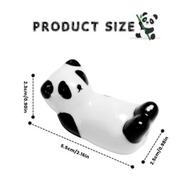 8 Pcs Cute Ceramic Panda Chopsticks Holder, Chopstick Rest Rack Stand Cute Chopstick Holder for Chopsticks, Forks, Spoon, Paint Brushes
