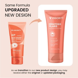 Vigority KP Bump Eraser Body Scrub: Keratosis Pilaris Treatment for Strawberry Legs - Exfoliates & Deeply Hydrates for Smoother Healthy-Looking Skin