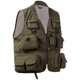 BASSDASH Versatile Men's Women's Fishing Photography Vest with Mesh Back 6 Sizes