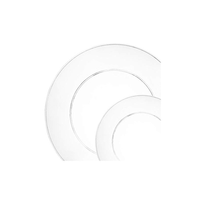 Mod Collection Clear Lunch Plates, Round 9" - 20 Count