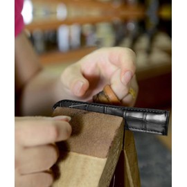 BINLUN Alligator Leather Watch Band Crocodile Grain Leather Watch Straps Quick Release Replacment Classic Vintage Genuine Leather Watch bands for Men Women 21mm Black with Silver Buckle