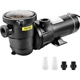 VEVOR Swimming Pool Pump 1.5HP 115V 1100W, Single Speed Pumps for Above Ground, Powerful Pool Pumps with Strainer Filter Basket, 5280 GPH Max. Flow, Certification of ETL for Security