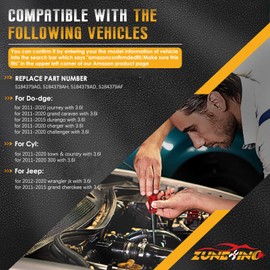 ZuneXino 5184379AG Left Side Intake Camshaft for Dodge Charger Journey Durango 3.6L,for Chry-sler-300 3.6L, for Jeep Wrangler Grand Cherokee 3.6L Engine, Replace No. 5184379AH 5184379AD 5184379AF