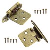 1/2" Antique Brass Overlay Cabinet Hinges, 30 Pack (15 Pairs)