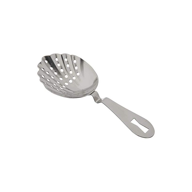 Barfly Premium Scalloped Julep Strainer, Stainless Steel, 17.78 x 7.3