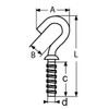 STEELGEAR Threaded Hook - A4 (Marine Grade) Stainless - 1