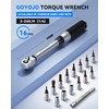 GOYOJO Bicycle Torque Wrench 2-24 Nm, 1/4 Inch Socket Spanner
