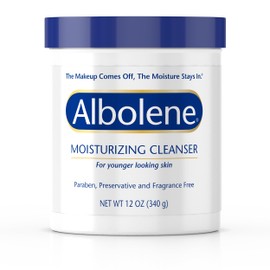 Albolene Face Moisturizer & Makeup Remover - Facial Cleanser & Cleansing Balm - Beta-Carotene Fragrance-Free Cream - 12 oz - (Pack of 1)