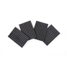 Soundproofing Anti-Vibration Mat (Thickness) 0.4 x 3.9 x 5.9 inches (1 x 10 x 15 cm) (Black) Set of 4