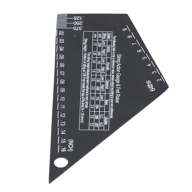 Guitar String Action Gauge Ruler Tool Stainless Steel Electric Guitar