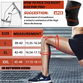 Knee Brace Men Women Knee Support Pack of 2 Bandage Knee Adjustable Knee Support Weight Sports Knee Support Meniscus Knee Support - Meniscus Cross Band Support for Men and Women Sports