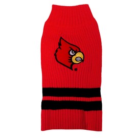 Pets First NCAA Louisville Cardinals Dog Sweater, Size Medium. Warm & Cozy Knit Pet Sweater with NCAA Team Logo, Best Puppy Sweater for Large & Small Dogs