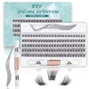 SISILILY Eyelash Extensions, 120 Clusters, Lash Extension Set, DIY Eyelash