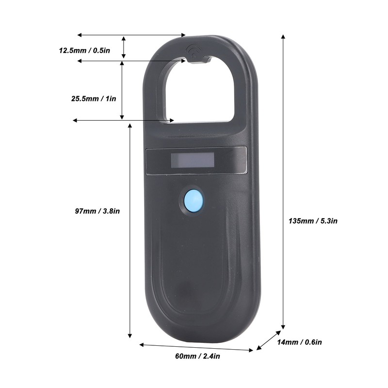 Animal ID Reader 134.2KHz ISO11784 85 FDX B EMID Handheld