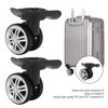 Alomejor Suitcase Wheels, 1 Pair Mute Suitcase Casters with 9