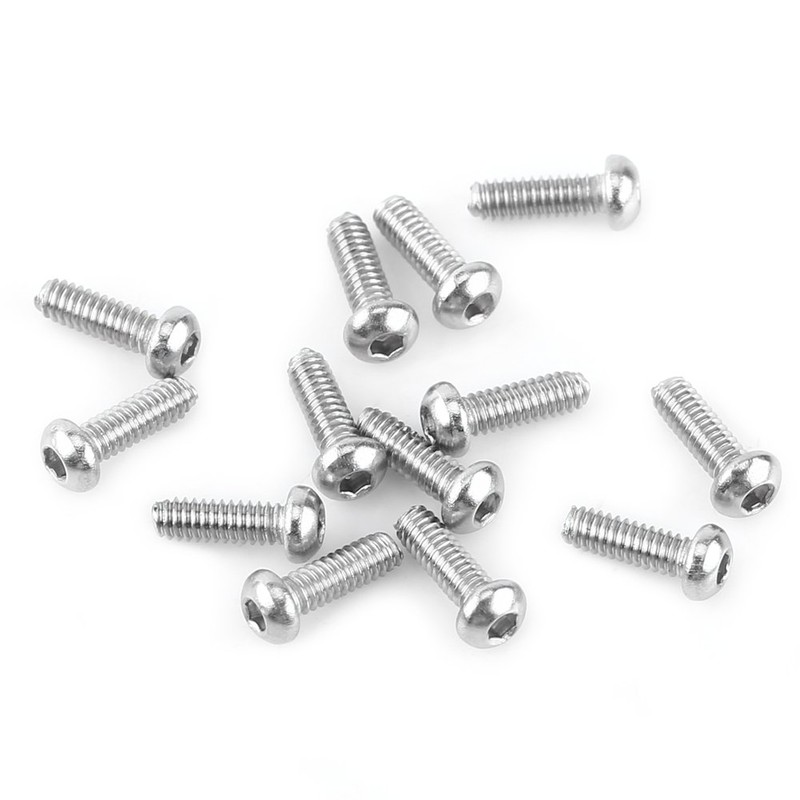 Fasizi 230Pcs M2 304 Stainless Steel Allen Hex Drive Button