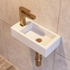 Small Bathroom Sink DeerValley, 15"x7" Mini Rectangle Wall Mount Vessel