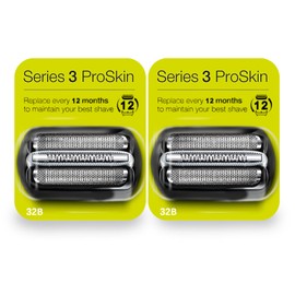 2Pack 32B Series 3 Electric Shaver Replacement Head Accessories for Braun S3 Foil & Cutter Razor Heads, Applicable for Braun S3 3040s 3010s 310s 3000s 3050cc 3080s 390cc Etc