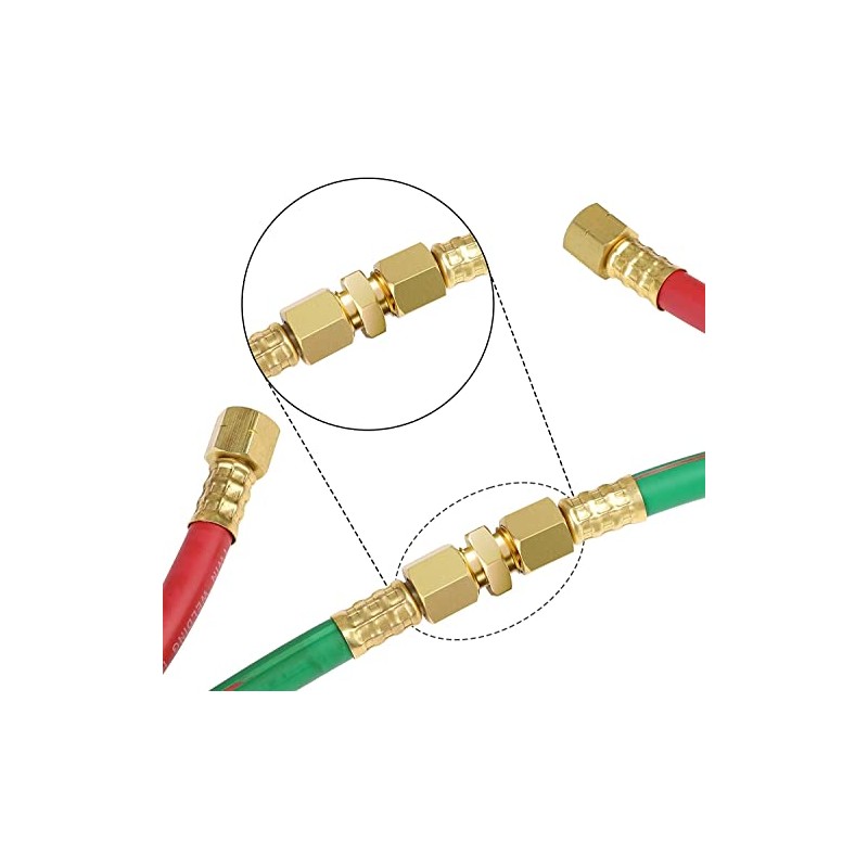 Twin Torch Welding Hose 'B' Size Coupler Set, Oxygen Acetylene/Propane