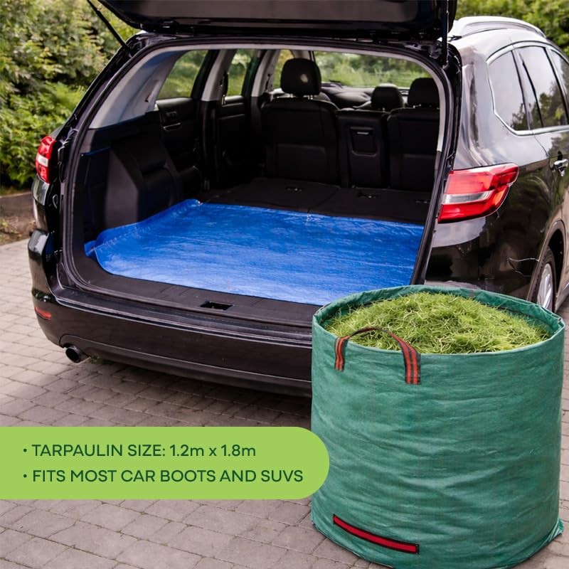 500L Heavy Duty Garden Waste Bag with Waterproof Car Boot